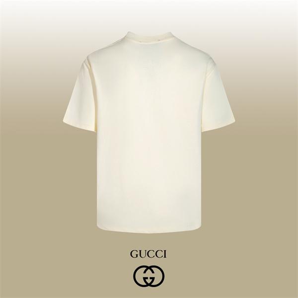 水彩キャット 抽象グラフィック 静かな存在感 GUCCI グッチ コピー 半袖Tシャツ 新鮮デザイン