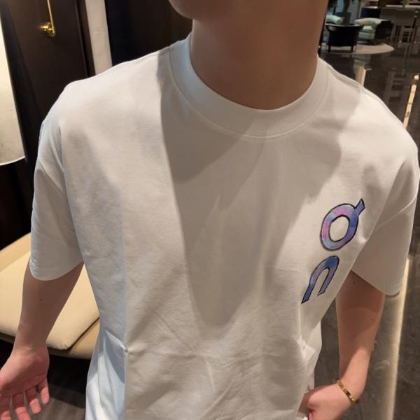新作注目 手描きグラフィック ロエベ 半袖Tシャツ バックプリント LOEWE ゆったりシルエット