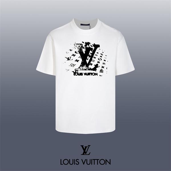 モノトーンデザイン LVモチーフ 立体見え LOUIS VUITTON ルイヴィトン コピー 半袖Tシャツ 売れ筋候補