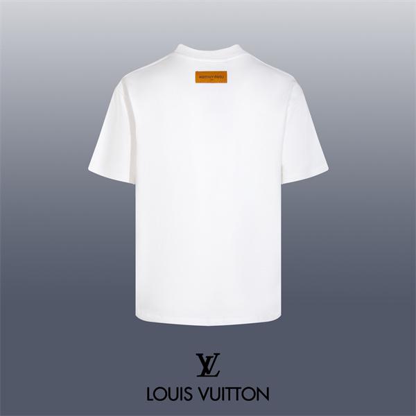 モノトーンデザイン LVモチーフ 立体見え LOUIS VUITTON ルイヴィトン コピー 半袖Tシャツ 売れ筋候補