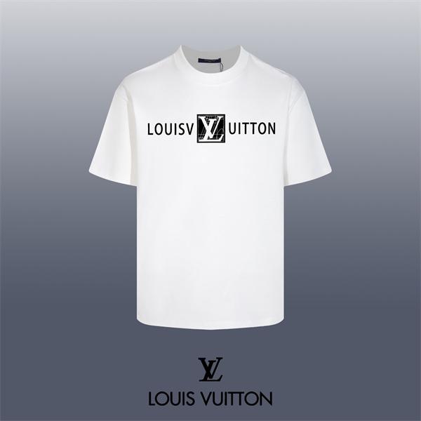 スクエアエンブレム 直線ロゴ 快適コットン LOUIS VUITTON ルイヴィトン コピー 半袖Tシャツ 売れ行き好調