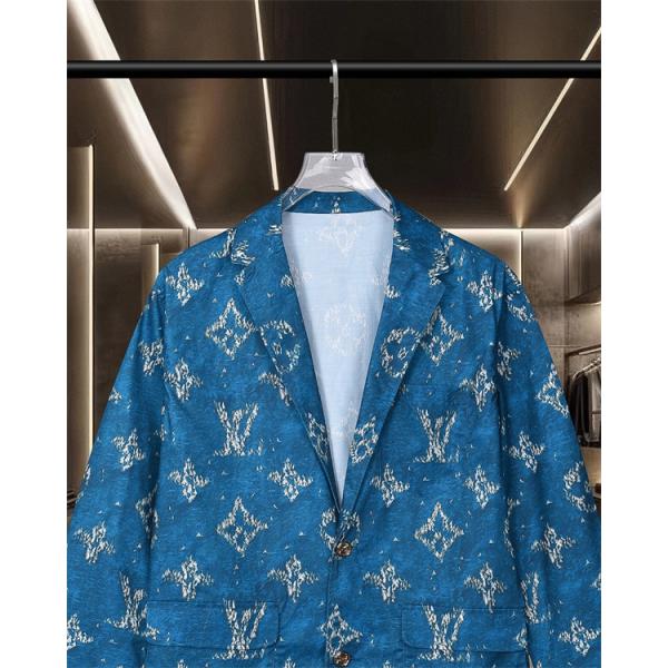 ブルーモノグラム 総柄デザイン モード映え LOUIS VUITTON ルイヴィトン コピー テーラードジャケット 注目度急伸