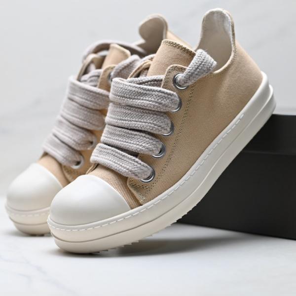 海外人気 DRKSHDW Rick Owens 激安 キャンバスシューズ ボリュームレース 耐久ソール 洗練シルエット リック・オウエンス