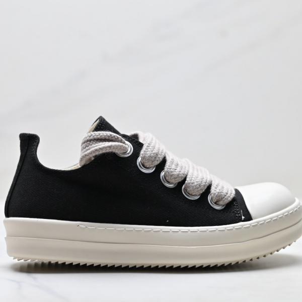 海外人気 DRKSHDW Rick Owens 激安 キャンバスシューズ ボリュームレース 耐久ソール 洗練シルエット リック・オウエンス
