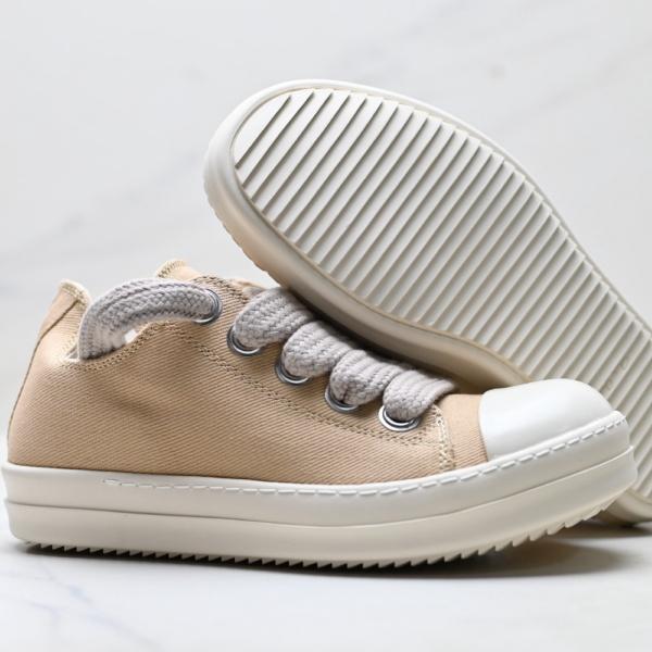 海外人気 DRKSHDW Rick Owens 激安 キャンバスシューズ ボリュームレース 耐久ソール 洗練シルエット リック・オウエンス