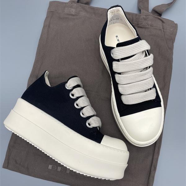 極太シューレース 重厚フォルム 個性派モデル RICK OWENS リック・オウエンス コピー 厚底ローカットスニーカー 話題沸騰