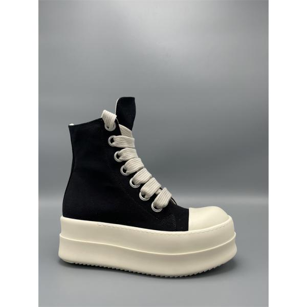ワイドシューレース モード主役 ボリューム設計 RICK OWENS リック・オウエンス コピー 厚底ハイカットスニーカー 人気急伸