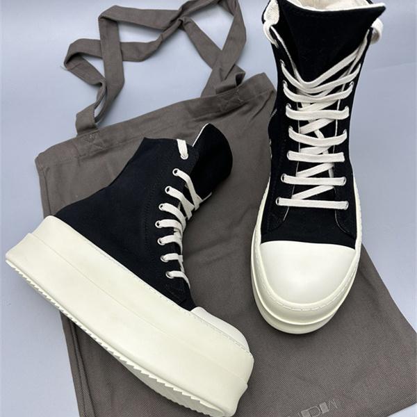 ロングレースアップ ボリュームソール シャープな存在感 RICK OWENS リック・オウエンス コピー 厚底ハイカットスニーカー 話題先行