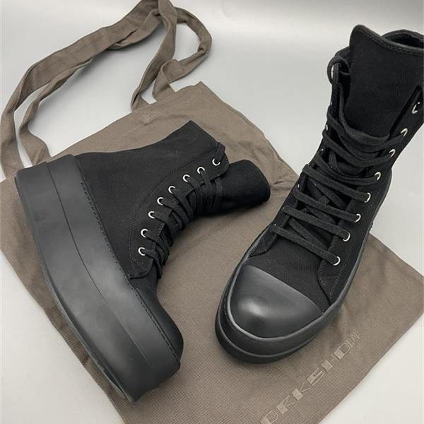 サイドジップ 重厚シルエット RICK OWENS リック・オウエンス コピー 厚底ハイカットスニーカー モード映え 注目度急伸