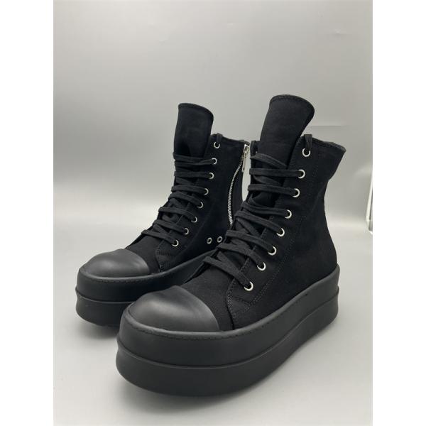 サイドジップ 重厚シルエット RICK OWENS リック・オウエンス コピー 厚底ハイカットスニーカー モード映え 注目度急伸