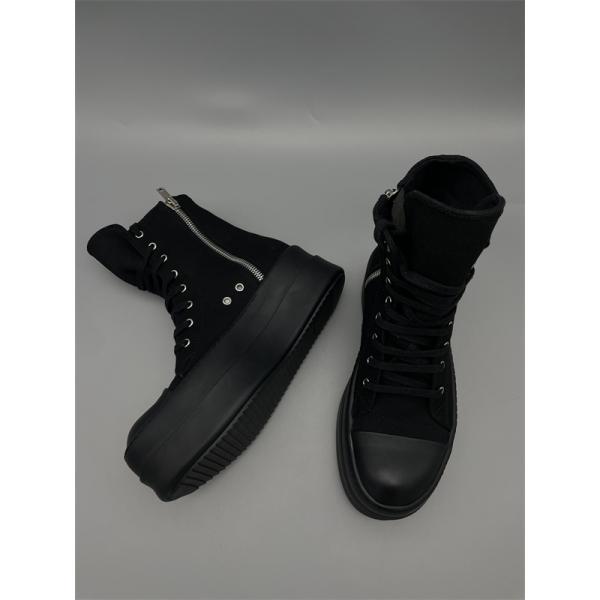 サイドジップ 重厚シルエット RICK OWENS リック・オウエンス コピー 厚底ハイカットスニーカー モード映え 注目度急伸