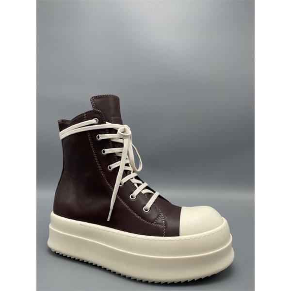 ジップ開閉 シャークソール RICK OWENS リック・オウエンス コピー レースアップブーツスニーカー 洗練された足元 旬度抜群