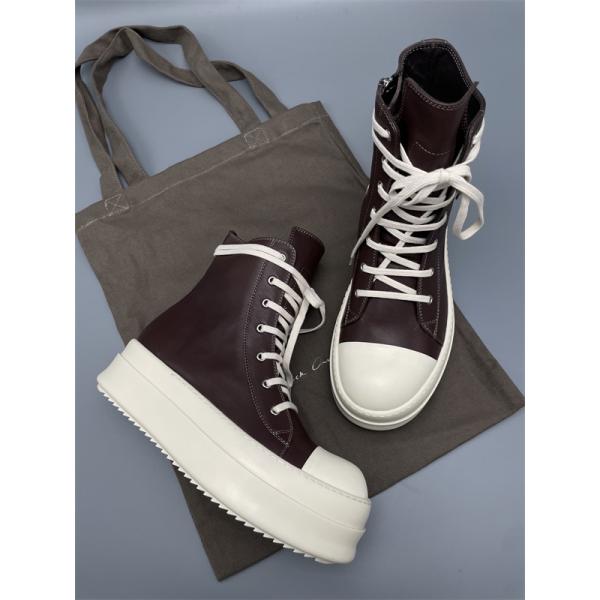 ジップ開閉 シャークソール RICK OWENS リック・オウエンス コピー レースアップブーツスニーカー 洗練された足元 旬度抜群