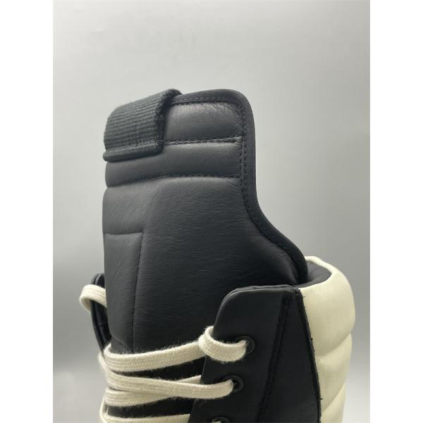  バイカラー切替 ボリュームソール RICK OWENS リック・オウエンス コピー 厚底ロングハイカットスニーカー 未来的モード 視線集中