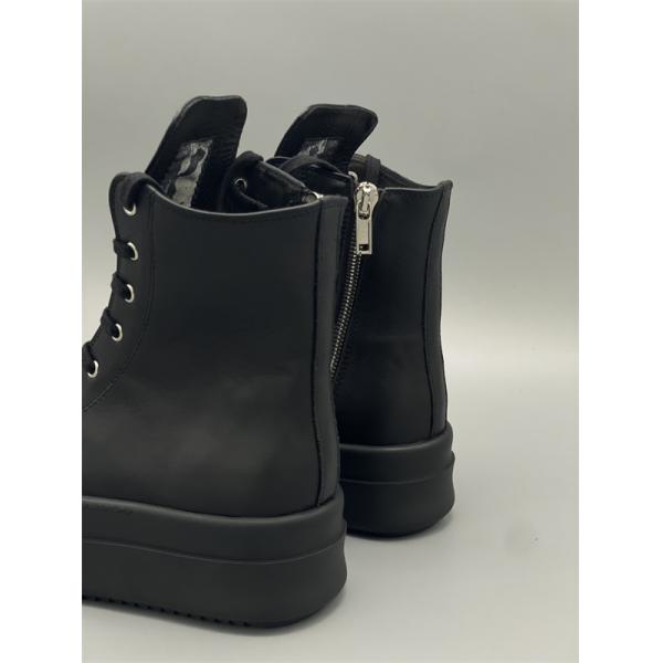 マットな質感 シャープな足元を演出 RICK OWENS リック・オウエンス コピー レースアップハイカットシューズ ストリート本命