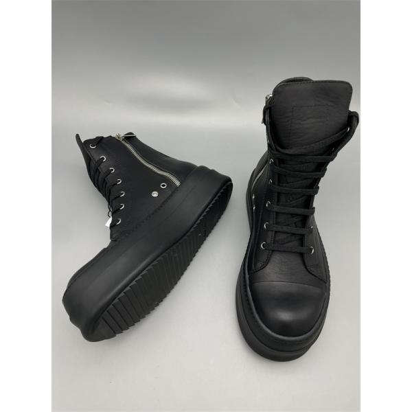 マットな質感 シャープな足元を演出 RICK OWENS リック・オウエンス コピー レースアップハイカットシューズ ストリート本命