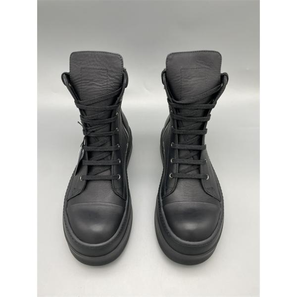 マットな質感 シャープな足元を演出 RICK OWENS リック・オウエンス コピー レースアップハイカットシューズ ストリート本命