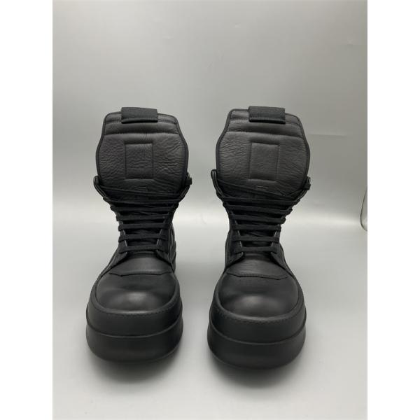 サイドファスナー RICK OWENS リック・オウエンス コピー 厚底ハイカットスニーカー 迫力ある立体フォルム 主役級