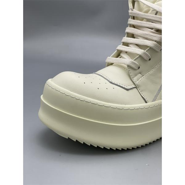 レースアップ仕様  RICK OWENS リック・オウエンス コピー プラットフォームシューズ 軽快なホワイトモデル 洗練モード