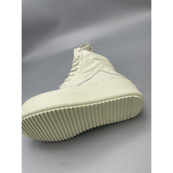 レースアップ仕様  RICK OWENS リック・オウエンス コピー プラットフォームシューズ 軽快なホワイトモデル 洗練モード