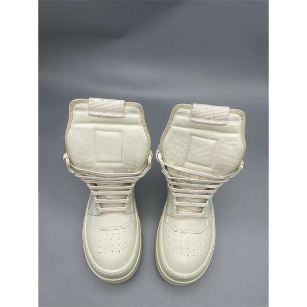 レースアップ仕様  RICK OWENS リック・オウエンス コピー プラットフォームシューズ 軽快なホワイトモデル 洗練モード