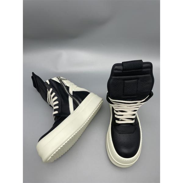 バイカラーパネル ワイドミッドソール RICK OWENS リック・オウエンス コピー 厚底ハイカットスニーカー 近未来的フォルム 人気上昇