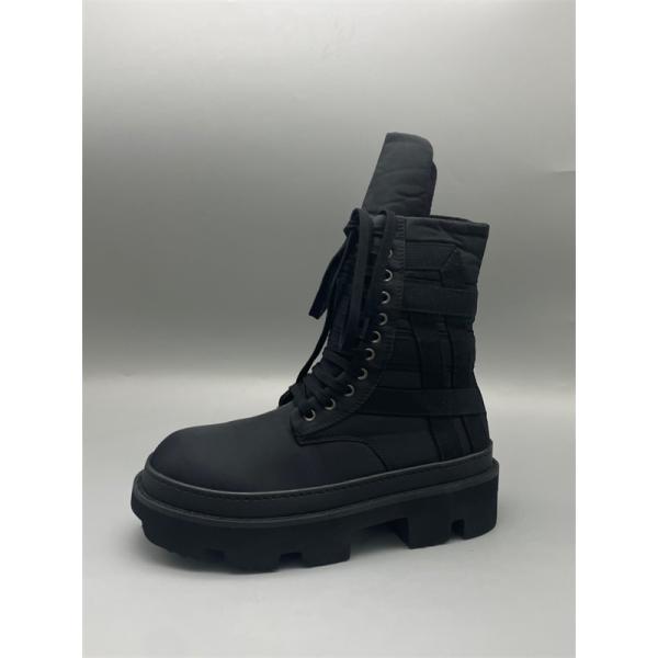ラグソール RICK OWENS リック・オウエンス コピー 厚底レースアップブーツ ミリタリーモード仕様 注目度急伸