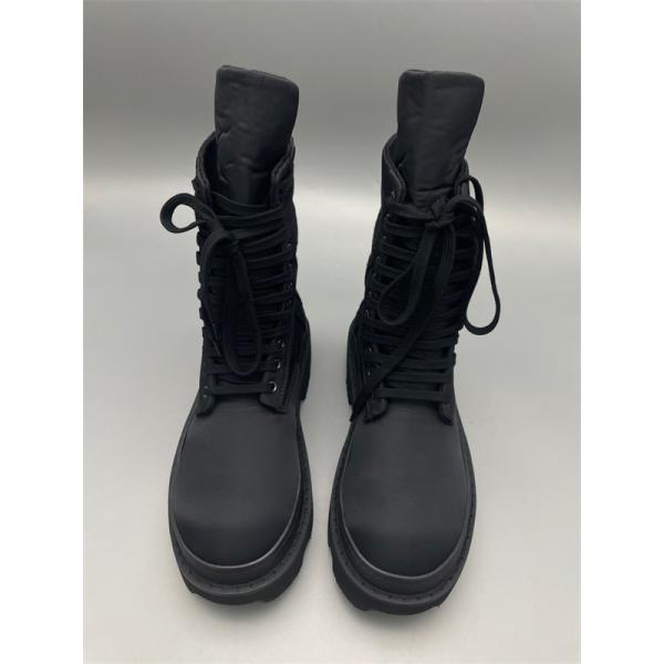 ラグソール RICK OWENS リック・オウエンス コピー 厚底レースアップブーツ ミリタリーモード仕様 注目度急伸