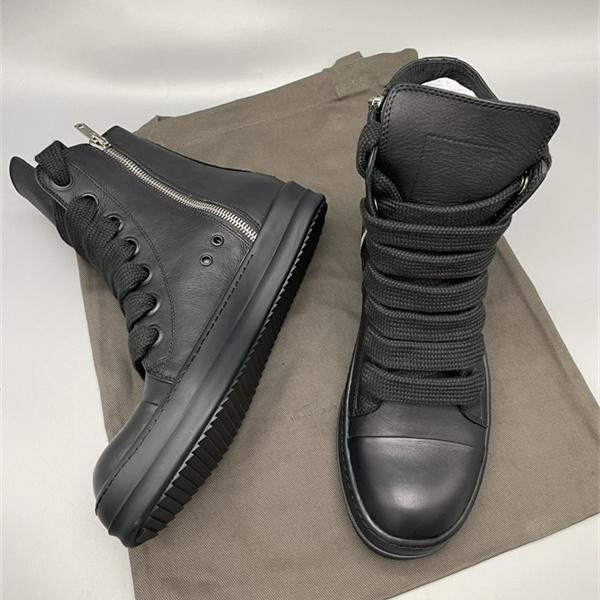  多重レース 精悍なモードフォルム RICK OWENS リック・オウエンス コピー ハイカットスニーカー 売れ行き好調