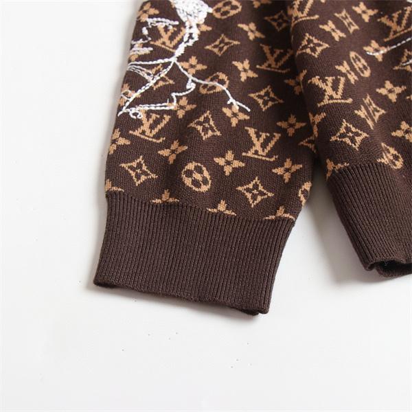 LOUIS VUITTON ルイヴィトン コピー 長袖ニットセーター 話題沸騰 モノグラム総柄 スケッチグラフィック