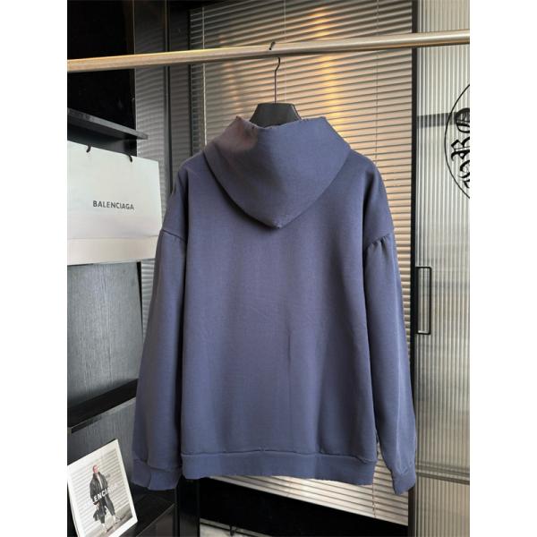 人気上昇 オーバーサイズパーカー FRANCEライン BALENCIAGA バレンシアガ コピー プルオーバーパーカー リブ仕立て