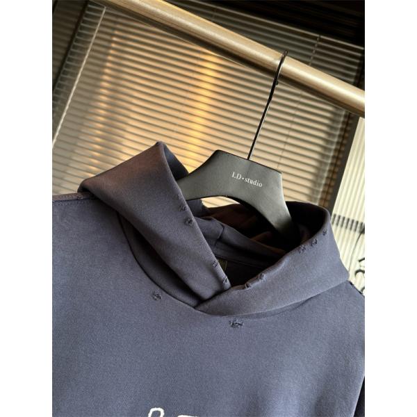 人気上昇 オーバーサイズパーカー FRANCEライン BALENCIAGA バレンシアガ コピー プルオーバーパーカー リブ仕立て