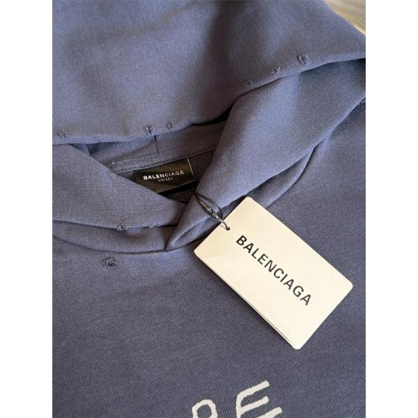 人気上昇 オーバーサイズパーカー FRANCEライン BALENCIAGA バレンシアガ コピー プルオーバーパーカー リブ仕立て