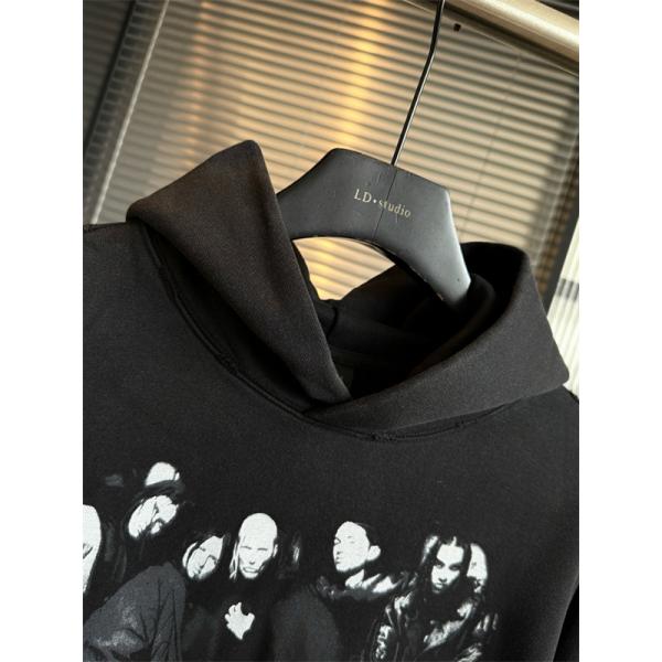 ストリート主役 ロゴフーディー 大判フォトプリント ドロップショルダー BALENCIAGA バレンシアガ コピー プルオーバーパーカー カンガルーポケット