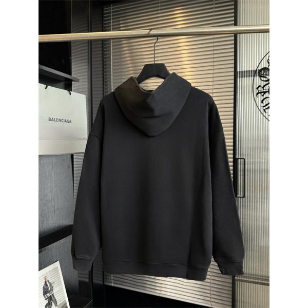ストリート主役 ロゴフーディー 大判フォトプリント ドロップショルダー BALENCIAGA バレンシアガ コピー プルオーバーパーカー カンガルーポケット