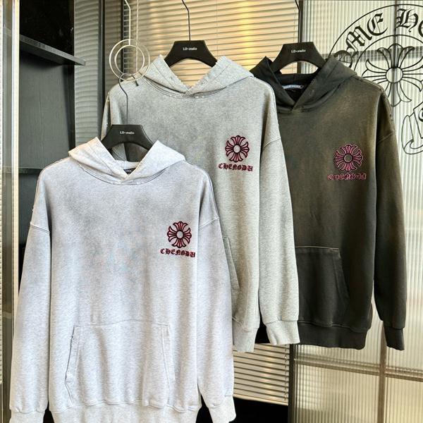 なめらかなスウェット仕立て 快適リラックスモデル CHROME HEARTS クロムハーツ コピー プルオーバーフーディー 質感重視