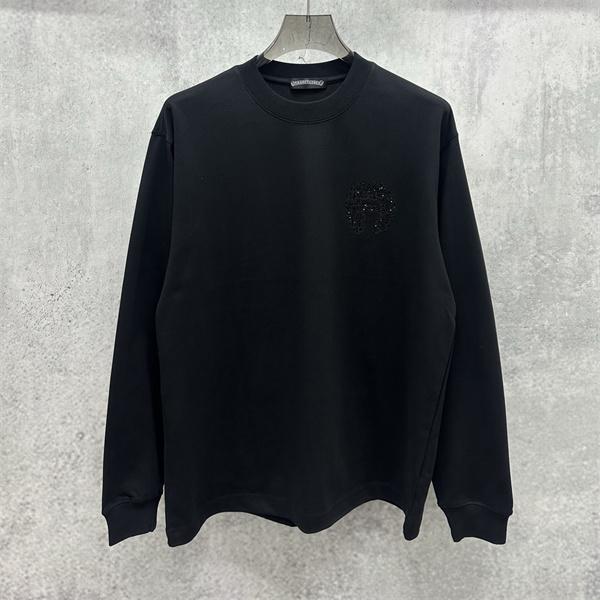 意匠美際立つ CHROME HEARTS クロムハーツ コピー 長袖トレーナー フローラルモチーフ サイン入り背面デザイン