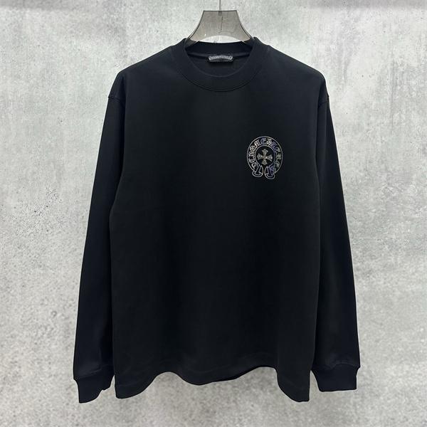 売れ筋候補 CHROME HEARTS クロムハーツ コピー ロングスリーブトップス バックバッジアート ゆったりシルエット 2色展開