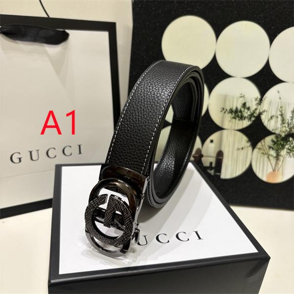 GUCCI グッチ コピー メンズ ベルト 注目度急伸 GGモチーフバックル シボ調仕立て 洗練アクセント