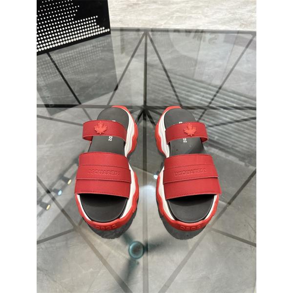 ボリュームソール スポーティーな存在感 DSQUARED2 ディースクエアード コピー ダブルストラップサンダル 注目度急伸