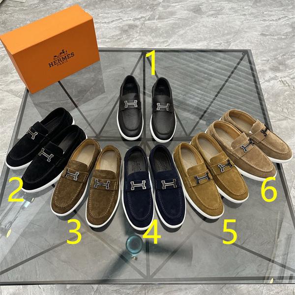 柔軟フィット コントラストソール HERMÈS エルメス コピー ドライビングローファー 大人の休日コーデに活躍 新鮮ムード
