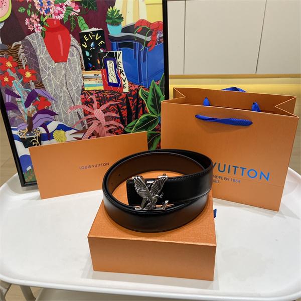 人気上昇 LOUIS VUITTON ルイヴィトン コピー メンズ レザーベルト イーグル装飾 ワイドフォルム 主役級アクセサリー