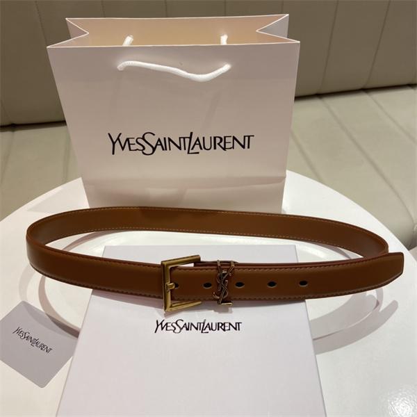  スリム幅 SAINT LAURENT サンローラン コピー レザーベルト 端正なフォルム コーデを引き締める一本 注目度上昇