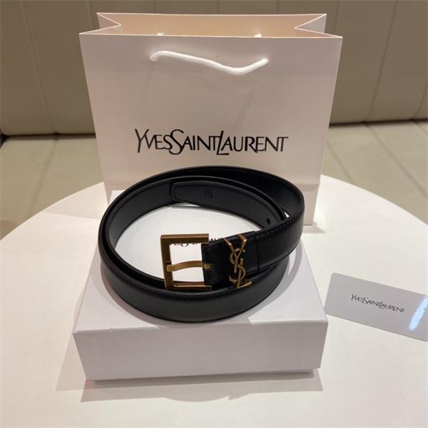  スリム幅 SAINT LAURENT サンローラン コピー レザーベルト 端正なフォルム コーデを引き締める一本 注目度上昇
