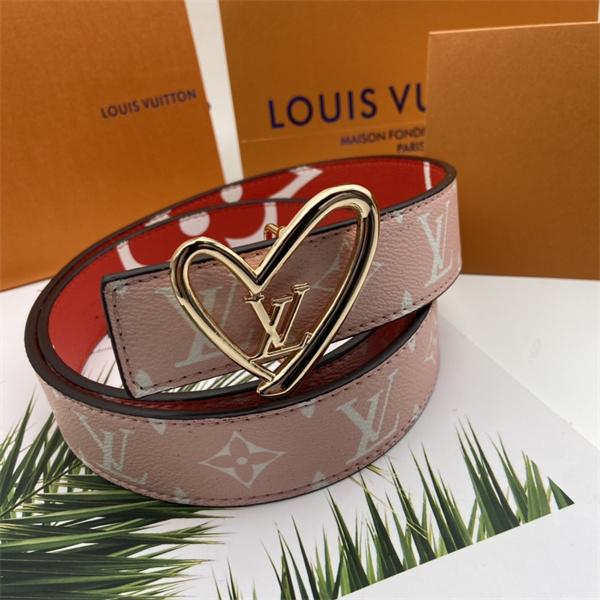 モノグラム総柄 レッド裏面 LOUIS VUITTON ルイヴィトン コピー ベルト 配色コントラスト エレガントな存在感 大人可愛い