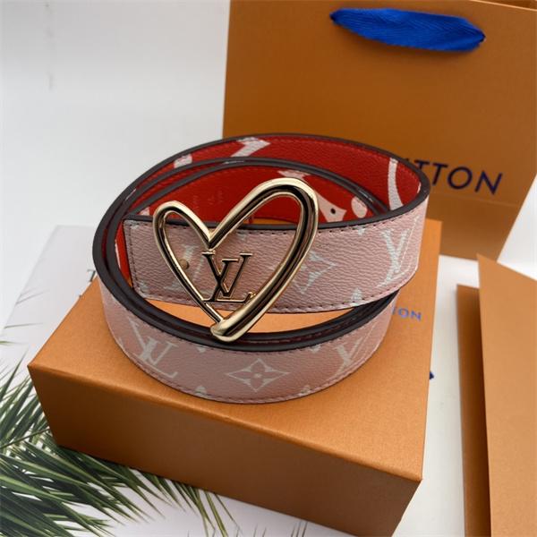 モノグラム総柄 レッド裏面 LOUIS VUITTON ルイヴィトン コピー ベルト 配色コントラスト エレガントな存在感 大人可愛い
