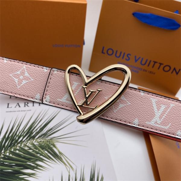 モノグラム総柄 レッド裏面 LOUIS VUITTON ルイヴィトン コピー ベルト 配色コントラスト エレガントな存在感 大人可愛い