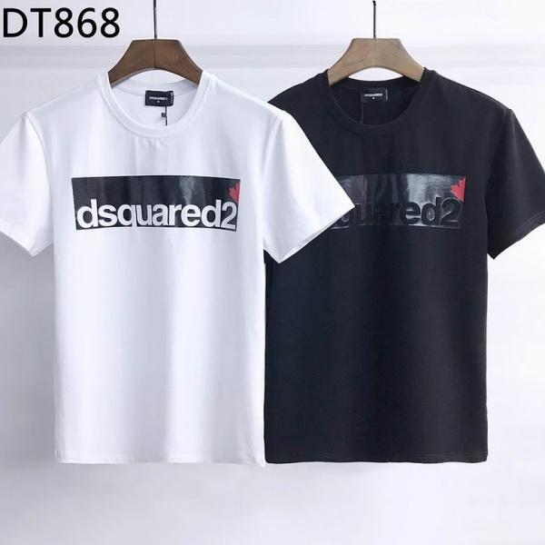 DSQUARED2  激安 売れ行き好調 ロゴグラフィック 半袖カットソー すっきりデザイン 着回し力抜群