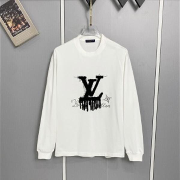話題度上昇 LOUIS VUITTON コピー メンズ ロングスリーブTシャツ ダメージLVグラフィック バックロゴ映え