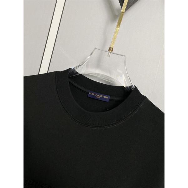話題度上昇 LOUIS VUITTON コピー メンズ ロングスリーブTシャツ ダメージLVグラフィック バックロゴ映え